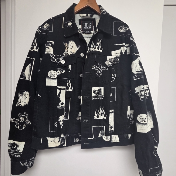 BDG Other - BDG Black and White Graphic Men's Jacket